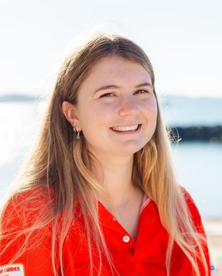 a person smiling for the camera