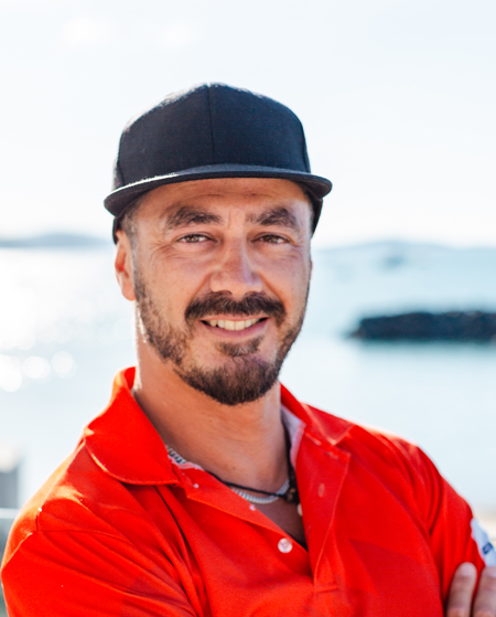 a man wearing a hat
