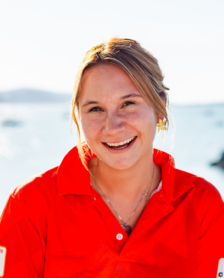 a woman smiling for the camera