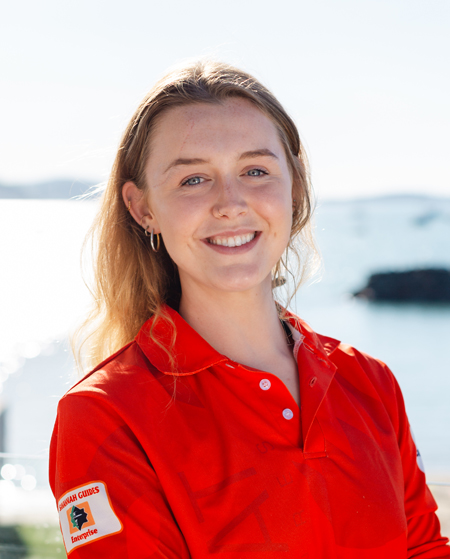 a woman smiling for the camera