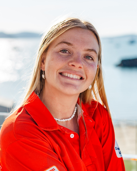 a person smiling for the camera