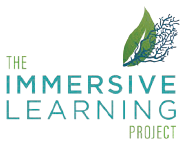 Logo with text 'The Immersive Learning Project' and leaf design.