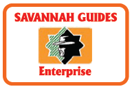 Logo with 'Savannah Guides Enterprise' and a star design in the center.