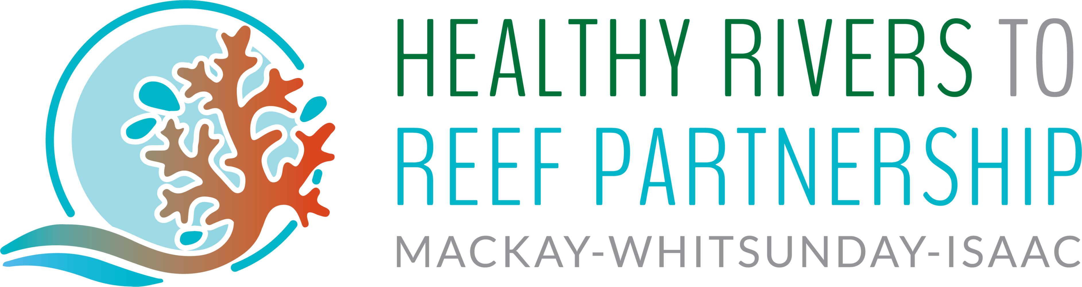 Healthy Rivers to Reef Partnership logo with coral design.